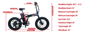 Urban Electric Folding Bike - Rebel  20 inch - WiseUV.com